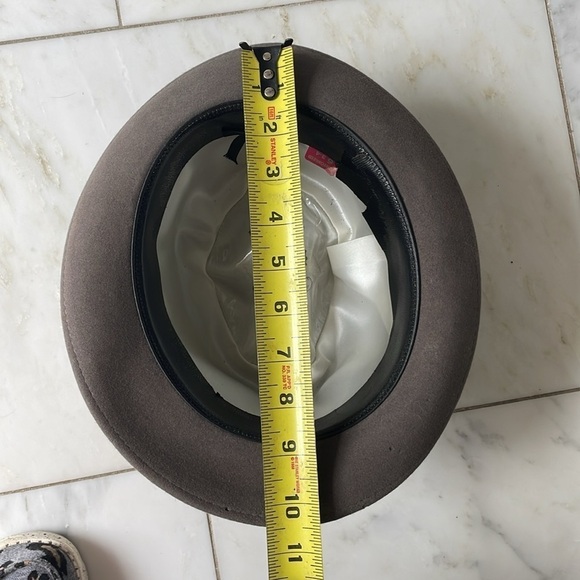 VINTAGE Barry’s Ltd gray felt black band men’s fedora hat, excellent condition - Picture 5 of 6